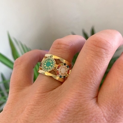 Anillo logo Bimba y Lola dorado