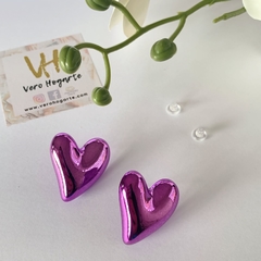 Corazones morados