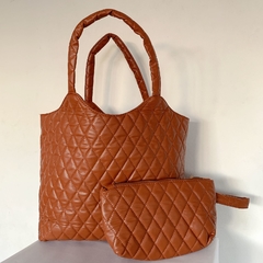 Tote café acolchado - comprar online
