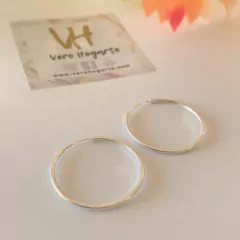 Argollas redondas plata - comprar online
