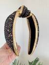Cintillo nudo negro y dorado