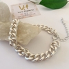 Pulsera hipoalergénica plateado mate