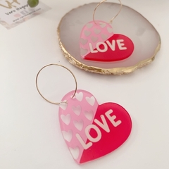 Aros acrílico corazón