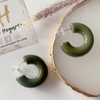 Argollas acrílicas verde