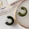 Argollas acrílicas verde