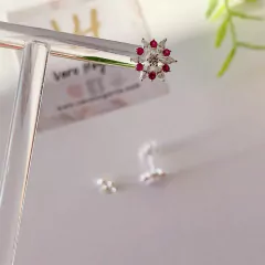 Aro circón diseño flor - Vero Hogarte
