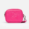 bandolera cuero fucsia