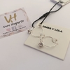 Argollas plateadas con brillante B&L