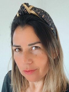 Cintillo nudo negro y dorado - tienda online