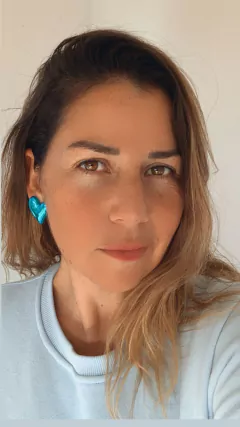 Corazón azul metalizado - Vero Hogarte