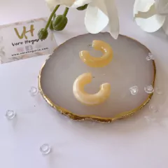 Argollas acrílicas crema - Vero Hogarte