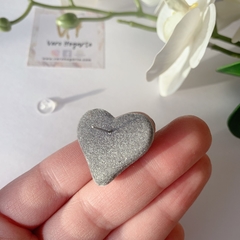 Aro corazón terciopelo gris - Vero Hogarte