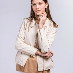 Biker efecto cuero Beige (XL)
