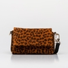 bandolera Camel Print cuero/gamuza