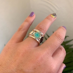 Anillo logo Bimba y Lola plateado - comprar online