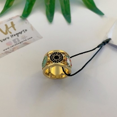Anillo logo Bimba y Lola dorado - Vero Hogarte