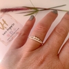 anillo tres corazones y micro circones