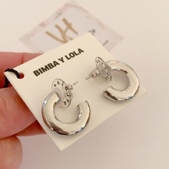 Argollas plateada B&L - comprar online