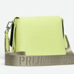 Bandolera cuero verde menta - comprar online