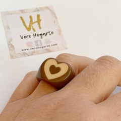 Anillo acrílico corazón - comprar online