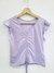 Remera Zoe con ajuste y manga volado (algodon) en internet