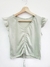 Remera Zoe con ajuste y manga volado (algodon) - tienda online