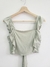 Top Marissa volado en pecho y nudo atrás (algodón) - tienda online