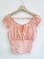 Top Leah fruncido abajo y nudo frontal (poplin)