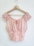 Top Leah fruncido abajo y nudo frontal (poplin) - KKIWII