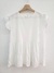 Blusa Anne doble volado abajo y boton atras (poplin)