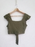 Top Amelia volado y nudo atrás (simil lino) - tienda online
