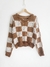 Sw Chess cuello V jacquard (acrilico) en internet