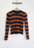 Sweater Emily cuello redondo rayado jacquard (lycra) - tienda online