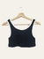 Top Sporty corto con vivo blanco (morley algodon) - tienda online