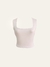 Top Paris cuello cuadrado y tira en cuello (microfibra stretch)