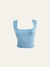 Top Paris cuello cuadrado y tira en cuello (microfibra stretch)