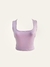 Top Paris cuello cuadrado y tira en cuello (microfibra stretch) - tienda online