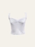 Top Renne frunce en pecho y tajo laterales (microfibra stretch) - comprar online