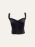 Top Renne frunce en pecho y tajo laterales (microfibra stretch) - tienda online