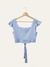 Top Amelia volado y nudo atrás (simil lino) - comprar online