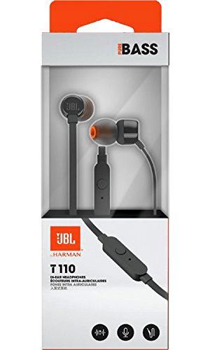 Fone de Ouvido C/ Microfone JBL Tune 110 Preto JBLT110BLK