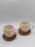 TAZA DE CERAMICA CON PLATO DE MADERA en internet