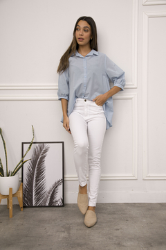 CAMISA OVERSIZE CAMPANA VOILE ALGODON. - ivony