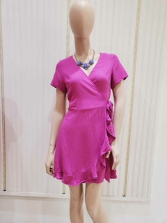 VESTIDO CRUZADO DE LINO. - ivony