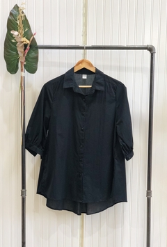 CAMISA OVERSIZE CAMPANA VOILE ALGODON. - tienda online