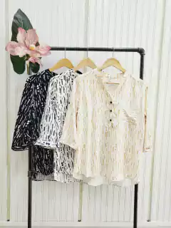 CAMISOLA MAO DE LINO (PUNTITOS)