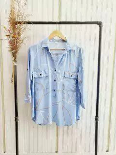 CAMISOLA 2 BOLSILLOS 3/4 (PALMERAS) - comprar online