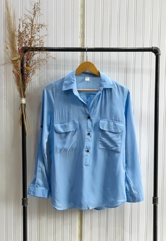 CAMISOLA 2 BOLSILLOS M/L LISO. - tienda online