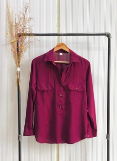 CAMISOLA 2 BOLSILLOS M/L LISO. - ivony