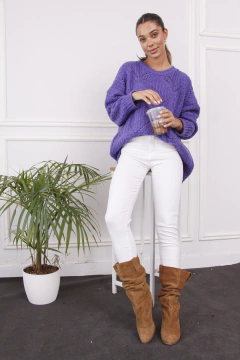 MAXI SWEATER (CALADO) FRIZADO.